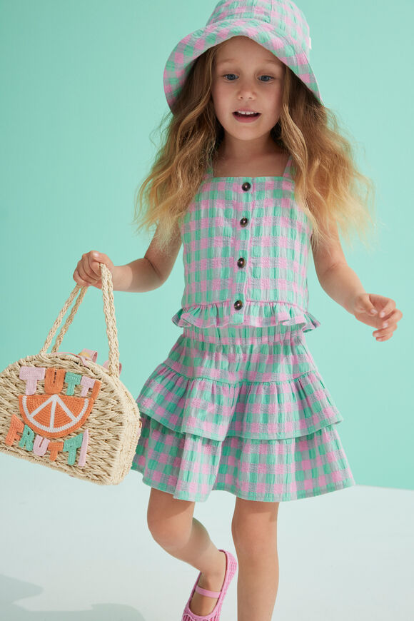 Gingham Skirt  Candy Pink  hi-res