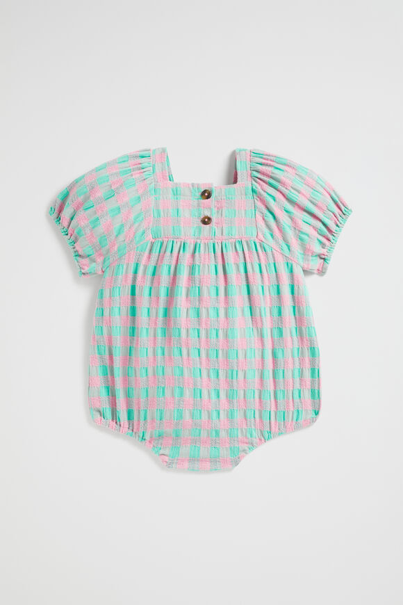 Gingham Romper  Candy Pink  hi-res