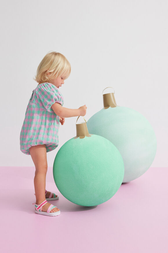 Gingham Romper  Candy Pink  hi-res
