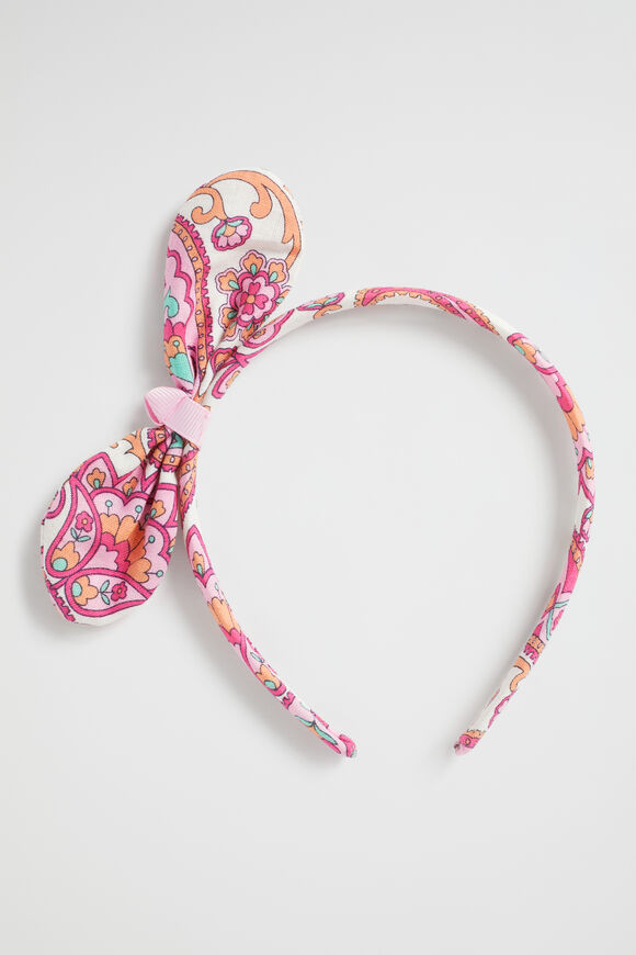 Paisley Bow Headband  Multi  hi-res