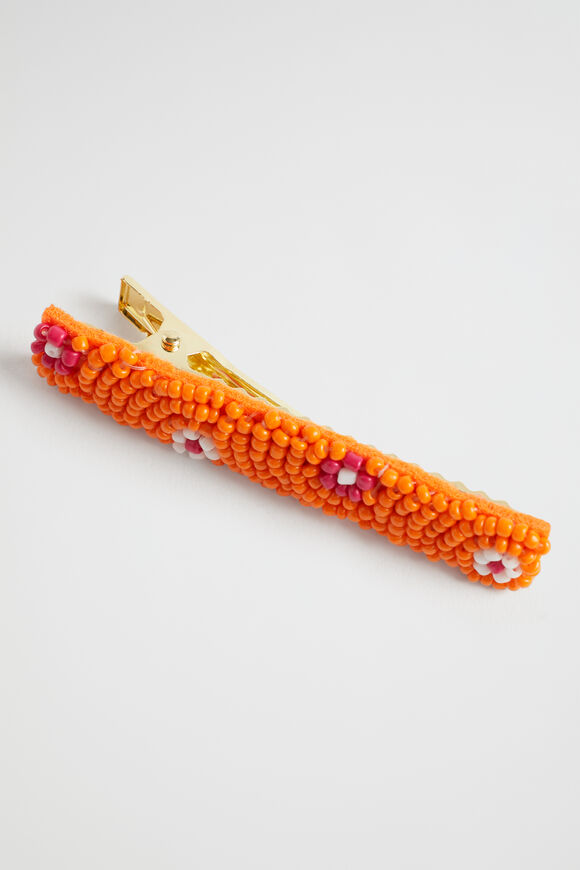 Seed Bead Duck Clip  Mango  hi-res