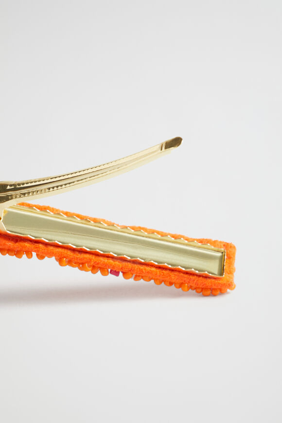 Seed Bead Duck Clip  Mango  hi-res