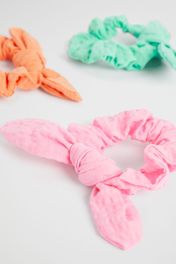 Seersucker Scrunchie Trio  Multi  hi-res