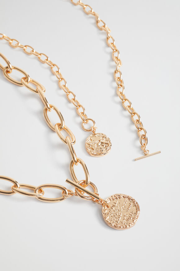 Chain Charm Necklace  Gold  hi-res