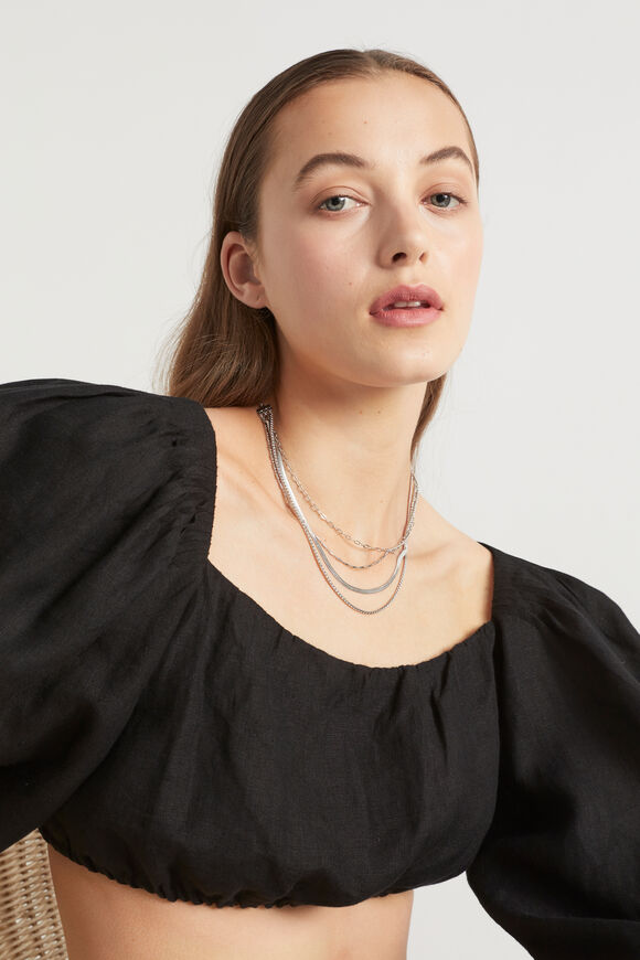 Multi Chain Necklace  Silver  hi-res