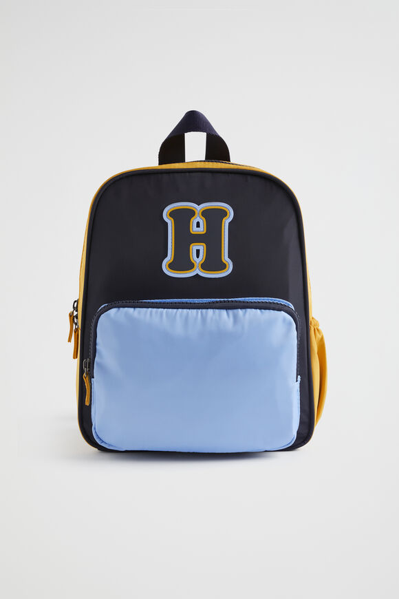 Colour Block Initial Backpack  H  hi-res