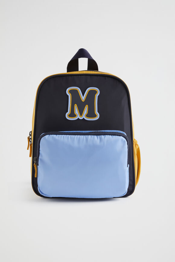Colour Block Initial Backpack  M  hi-res