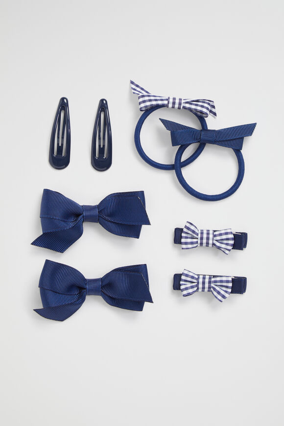 School Hair Pack  Navy  hi-res