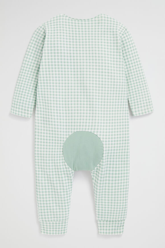 Gingham Zipsuit  Gum Leaf  hi-res