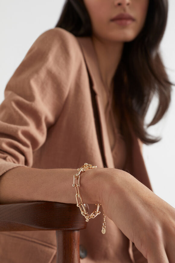 Ball Link Bracelet  Gold  hi-res
