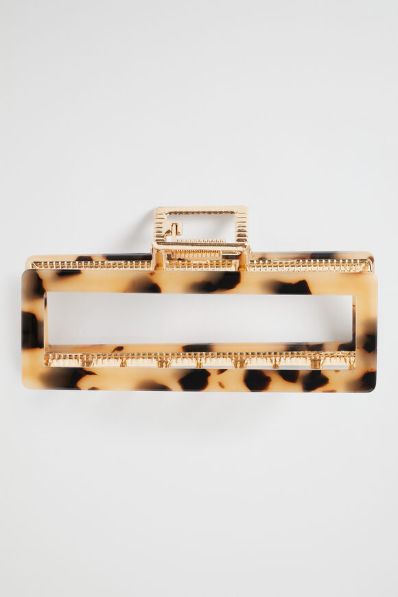 Rectangle Resin Claw  Milky Tort  hi-res
