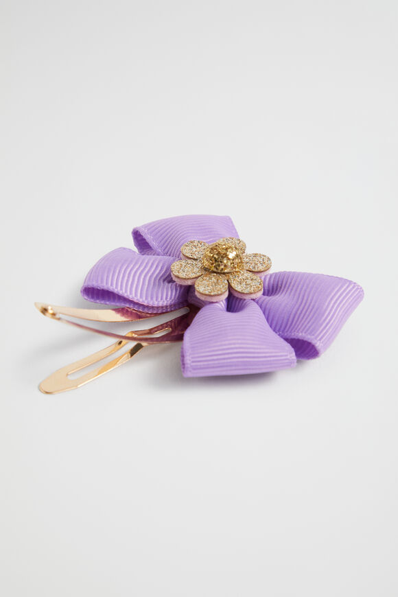 Daisy Bow Snap  Lilac  hi-res