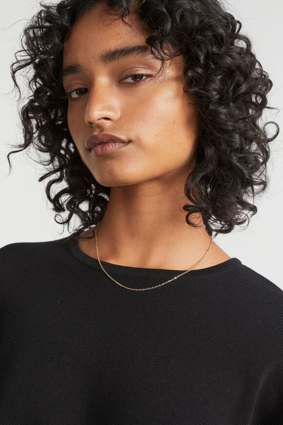 Crepe Knit Tee  Black  hi-res
