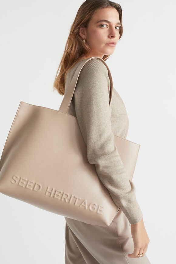 Logo Detail Tote  Storm  hi-res