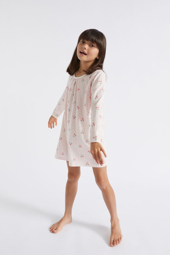 Cherry Gingham Nightie  Dusty Rose  hi-res