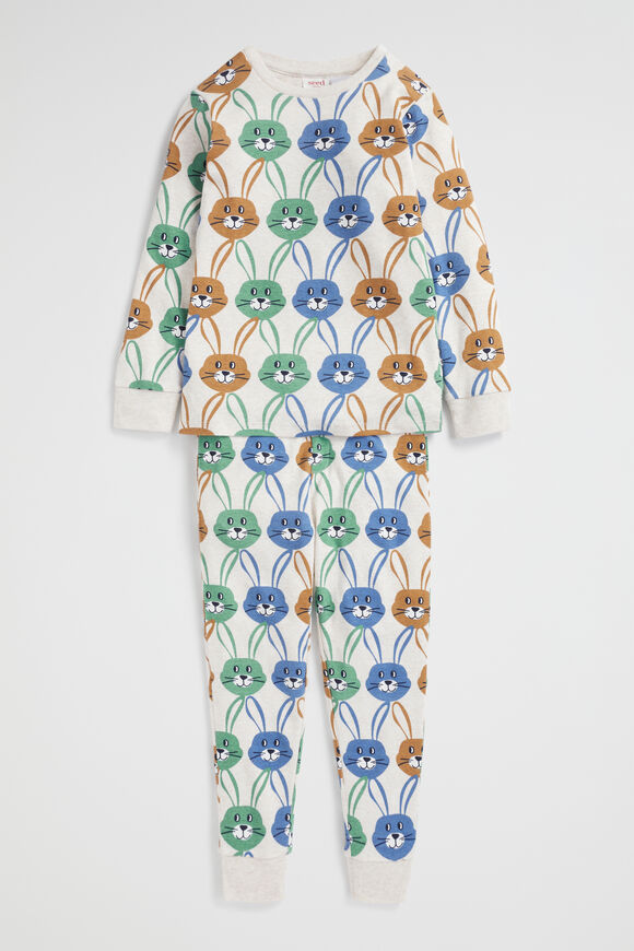 Big Bunny Pyjama  Oat Marle  hi-res