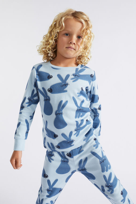 Bouncing Bunny Pyjama  Pale Blue  hi-res