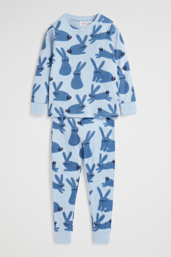 Bouncing Bunny Pyjama  Pale Blue  hi-res