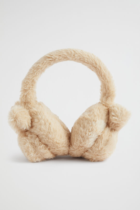 Bunny Ear Muff  Chai  hi-res