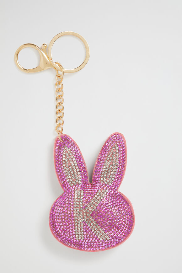 Bunny Initial Keyring  K  hi-res