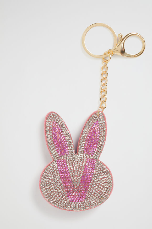 Bunny Initial Keyring  V  hi-res