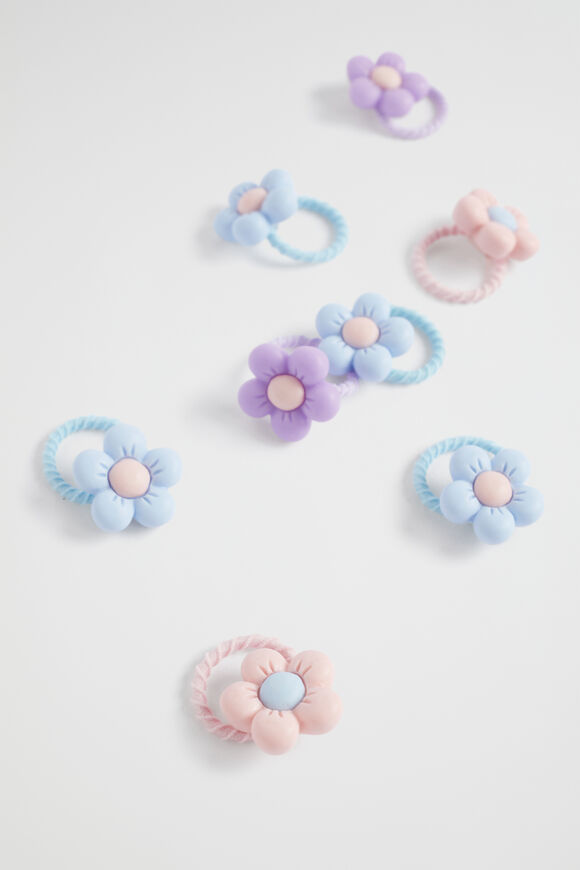 Flower Hair Elastics Tub  Multi  hi-res