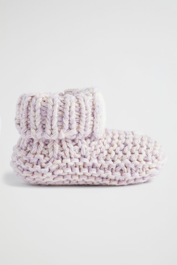 Mixy Knit Bunny Bootie  Pale Orchid  hi-res