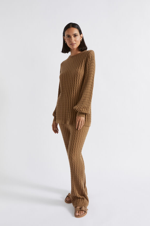 Mini Cable Knit  Deep Brass  hi-res