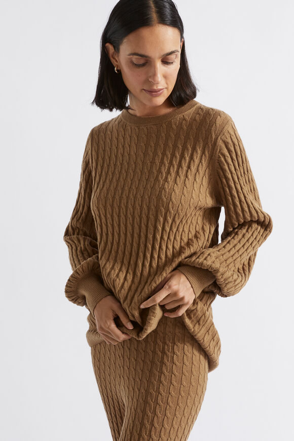 Mini Cable Knit  Deep Brass  hi-res