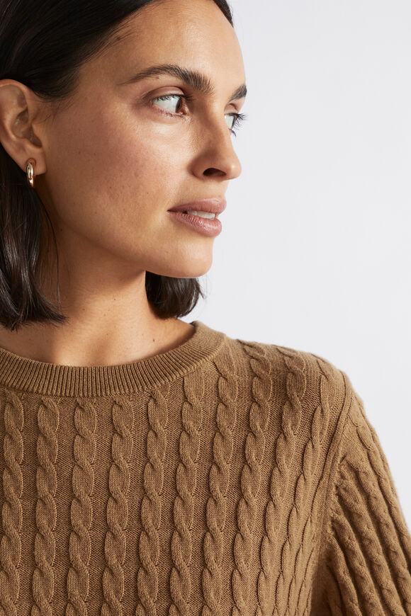 Mini Cable Knit  Deep Brass  hi-res