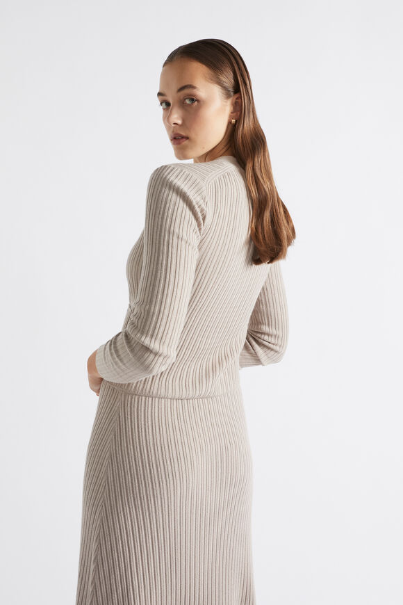 Relaxed Knit Pocket Front Cardigan  Light Storm  hi-res