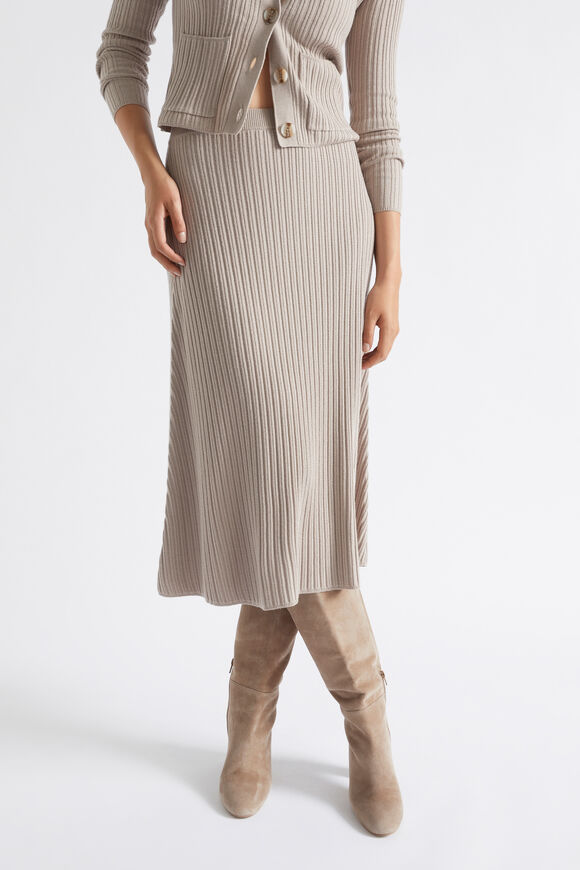 Relaxed Knit Skirt  Light Storm  hi-res