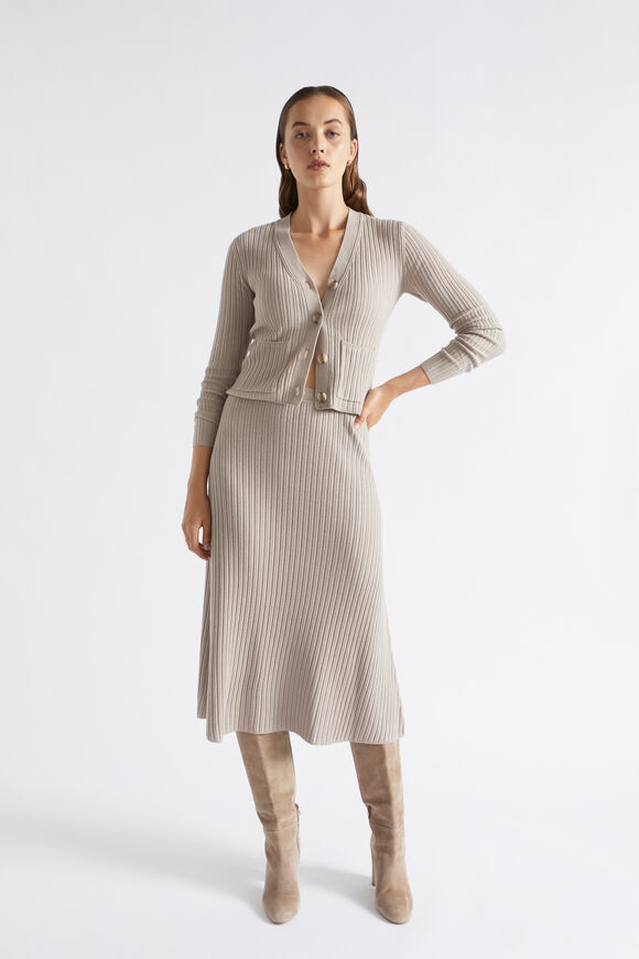 Relaxed Knit Skirt  Light Storm  hi-res