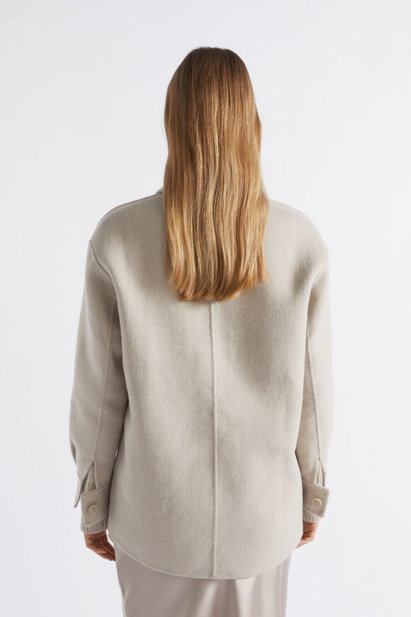 Wool Blend Shacket  Oat Marle  hi-res