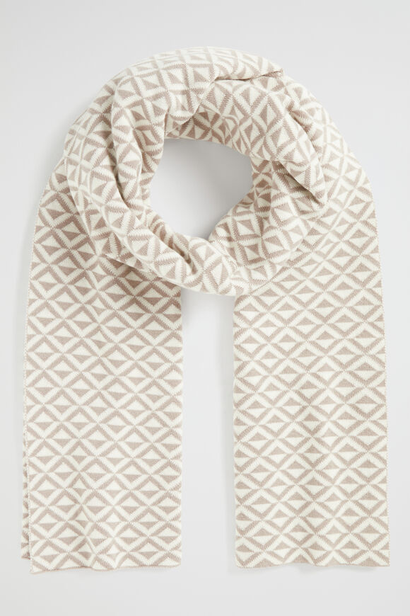 Geo Knit Scarf  Light Storm  hi-res