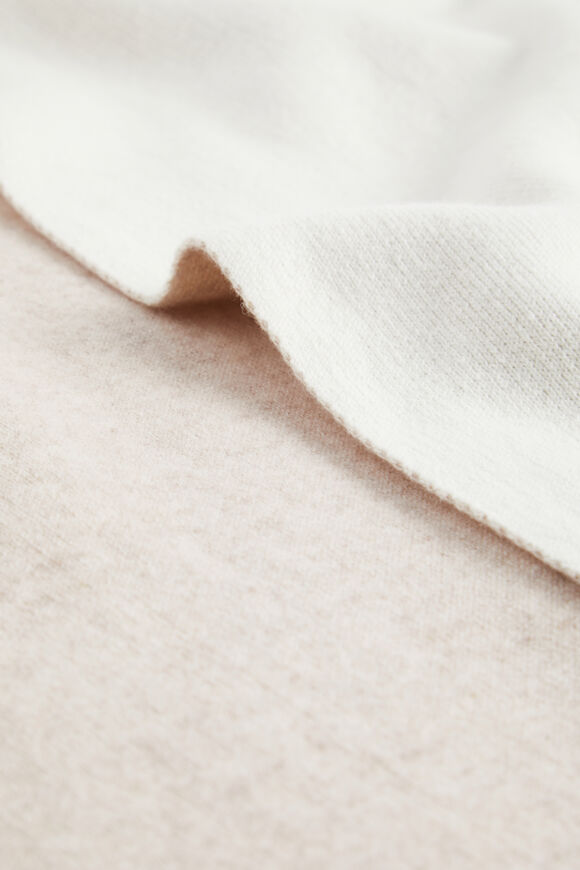 Wool Blend Knit Wrap  Cloud Cream  hi-res