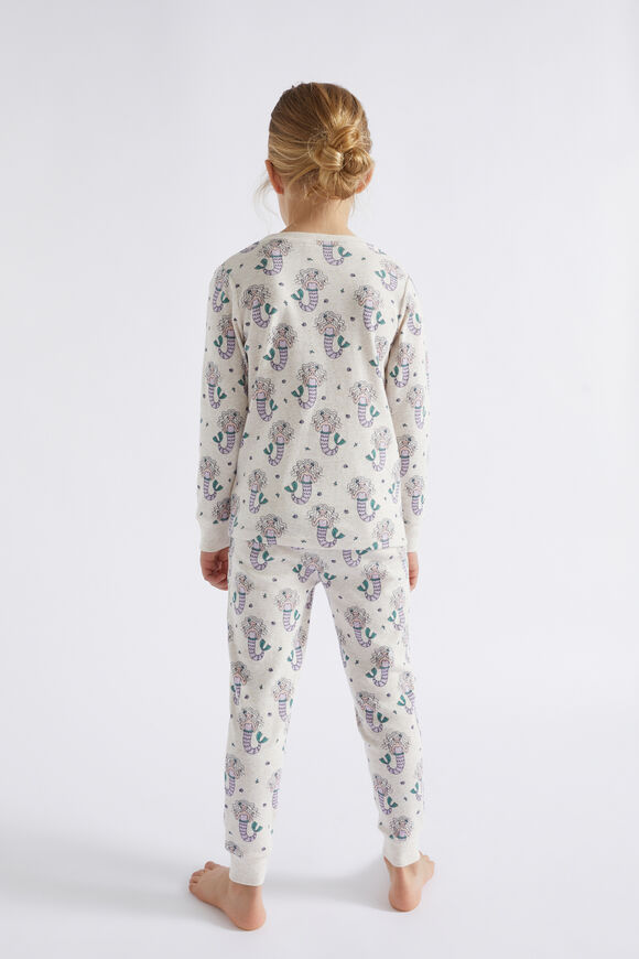 Mermaid Yardage Pyjama  Oat Marle  hi-res