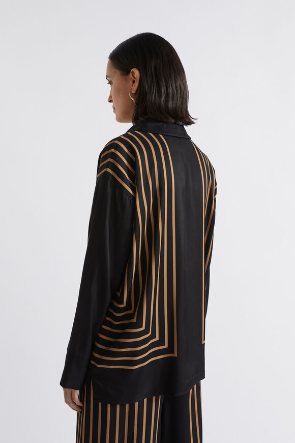 Linear Long Sleeve Shirt  Deep Brass Geo  hi-res