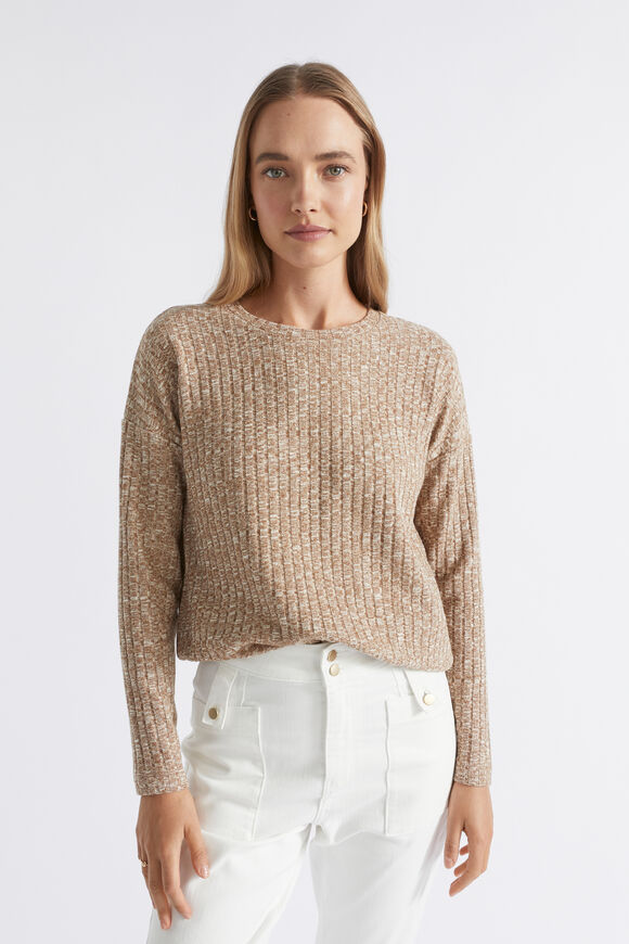 Ribbed Long Sleeve Top  Deep Brass Twist  hi-res