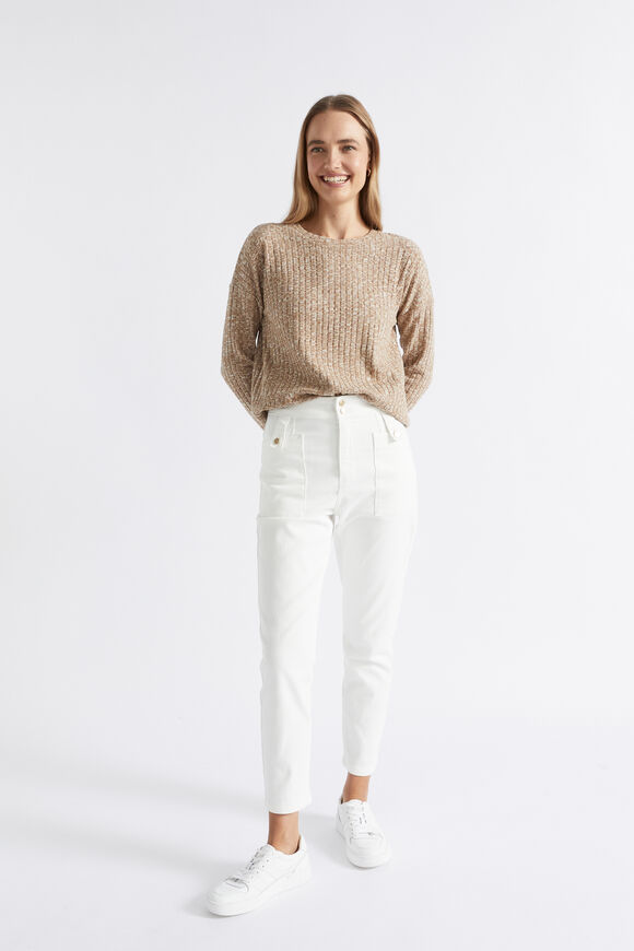Ribbed Long Sleeve Top  Deep Brass Twist  hi-res