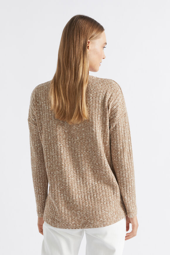 Ribbed Long Sleeve Top  Deep Brass Twist  hi-res