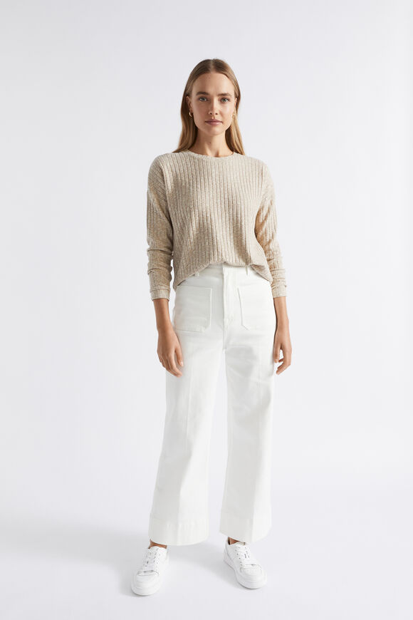 Ribbed Long Sleeve Top  Light Storm Twist  hi-res
