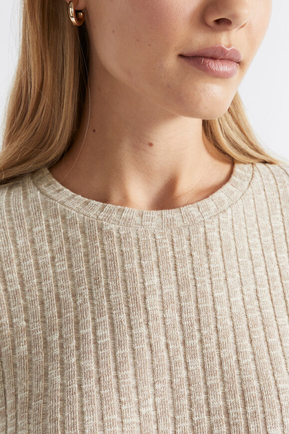 Ribbed Long Sleeve Top  Light Storm Twist  hi-res
