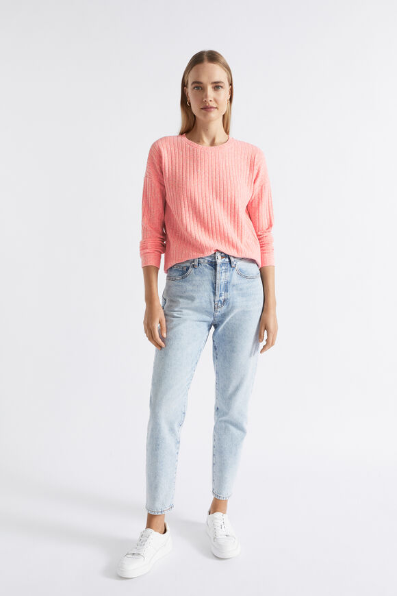 Ribbed Long Sleeve Top  Pale Peony Twist  hi-res