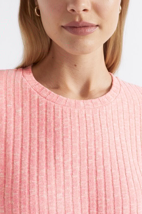 Ribbed Long Sleeve Top  Pale Peony Twist  hi-res