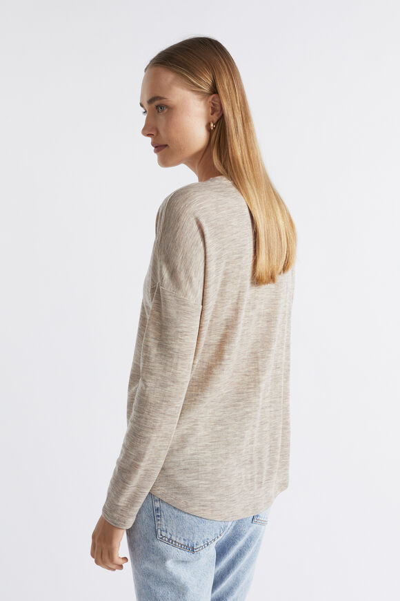 Babywool Curve Hem Top  Light Storm Marle  hi-res
