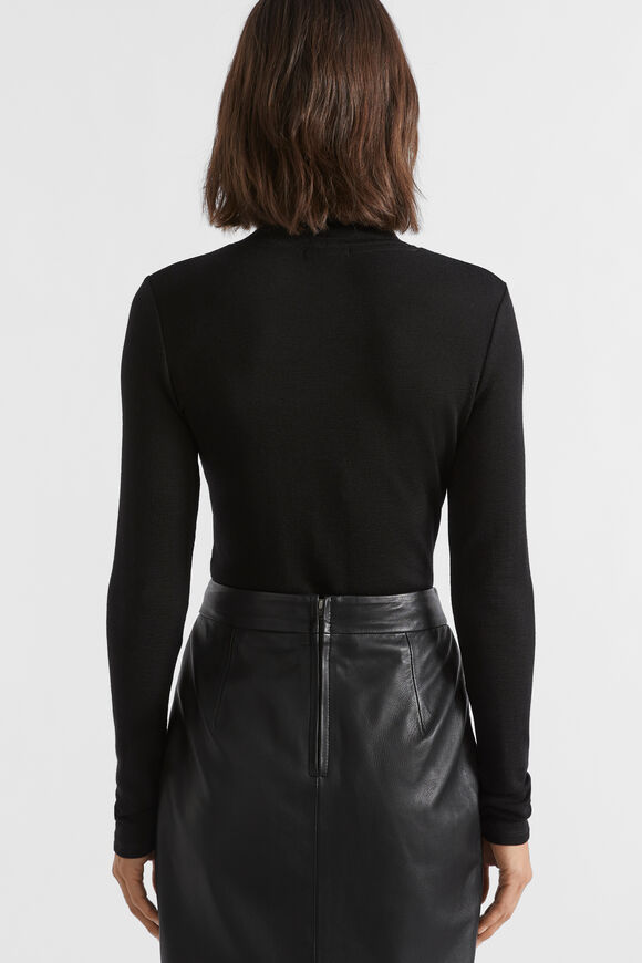 Babywool Roll Neck Top  Black  hi-res