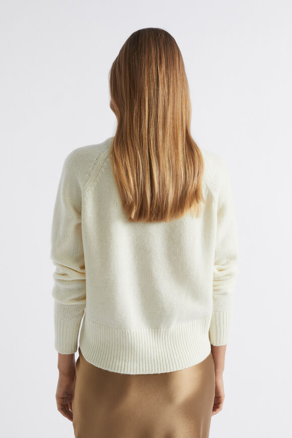 Merino Wool Raglan Cardigan  Cloud Cream  hi-res