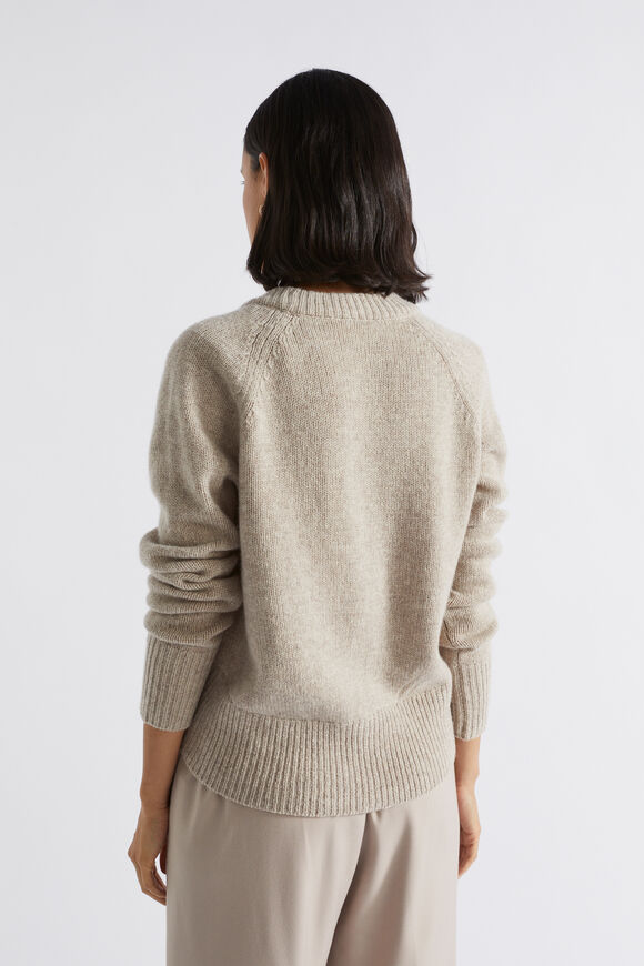 Merino Wool Raglan Cardigan  Light Storm Marle  hi-res