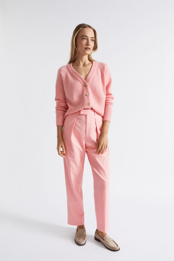 Merino Wool Raglan Cardigan  Pale Peony Marle  hi-res